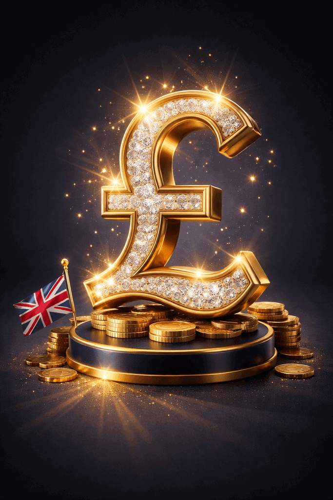 Home golden pound with diamond accents (1)